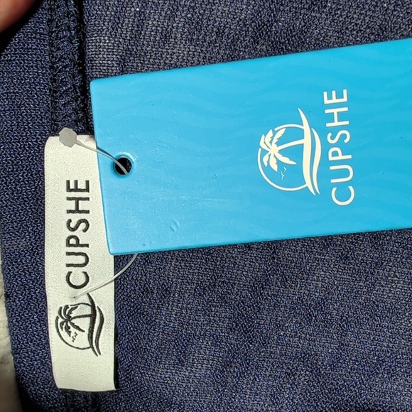 Cupshe Blue Strapless Smocked Cover Up Playsuit Romper - Picture 6 of 7